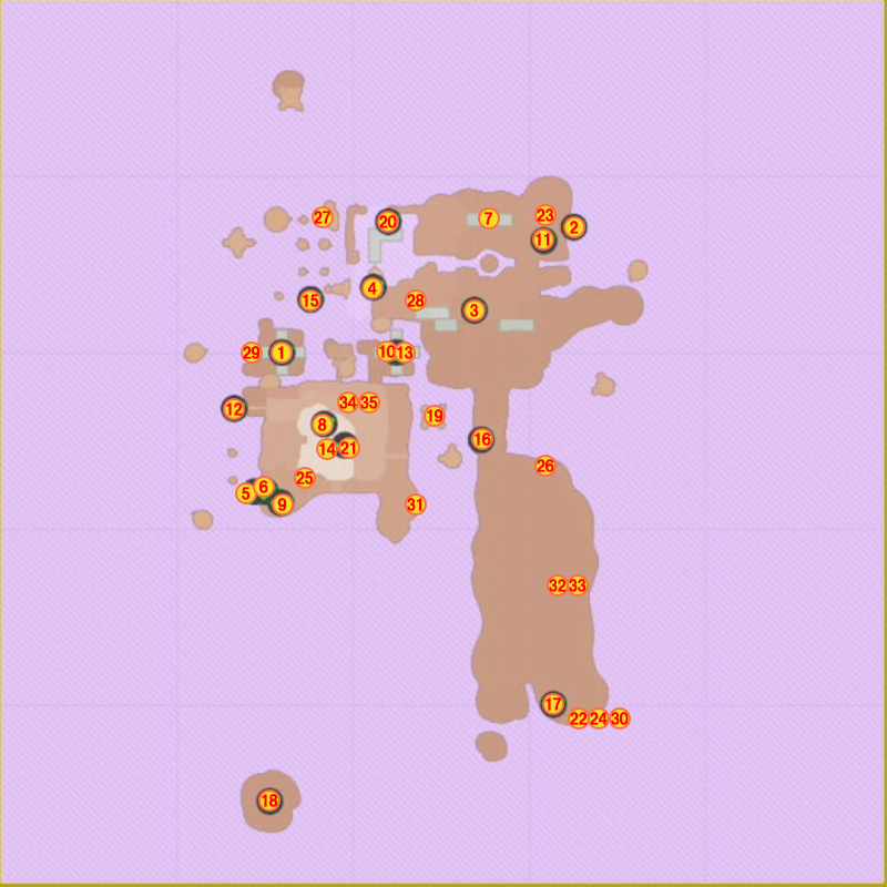 ロス島パワームーンマップ
